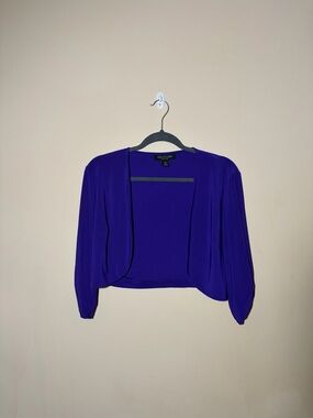 Perceptions Size M Purple Open Bolero Shrug